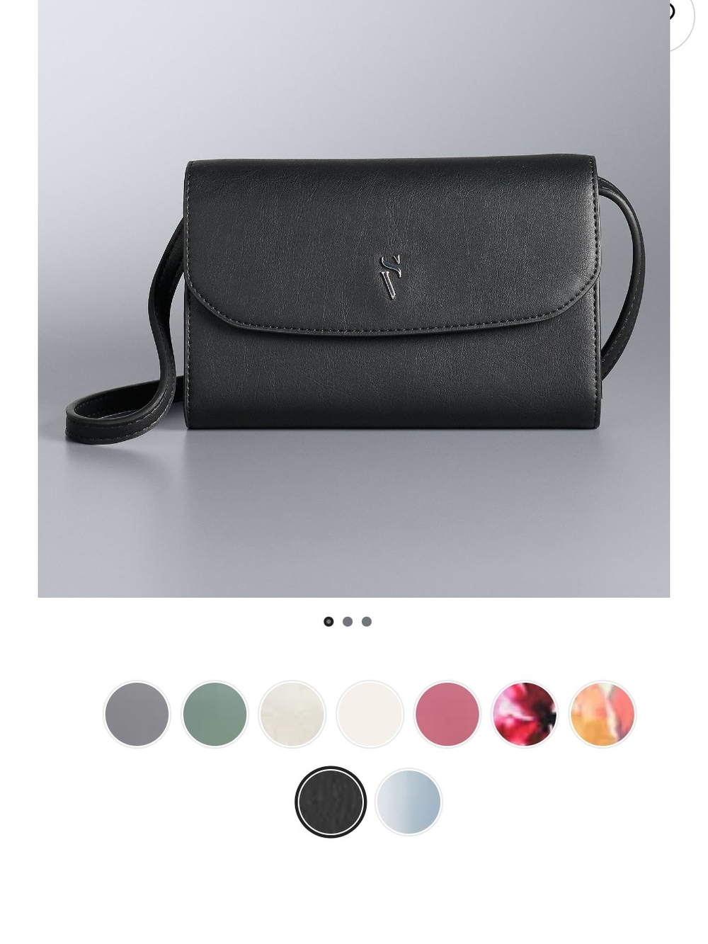 Simply Vera Vera Wang Mini Crossbody Bag, Black